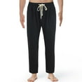 thumbnail image 1 of AherBiu Mens Linen Pants Drawstring Elastic Waisted Straight Leg Trousers Causal Loose Summer Fall Beach Pants, 1 of 8