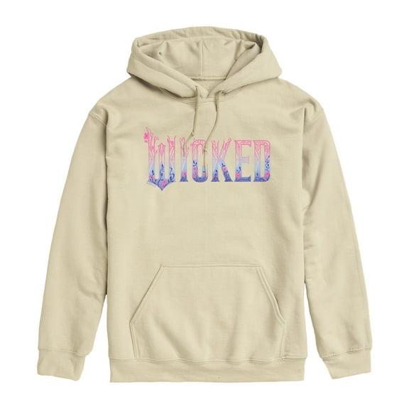 Wicked: Part 2 -  Floral Ombre Logo -Mens Long Sleeve Fleece Pullover Hoodie