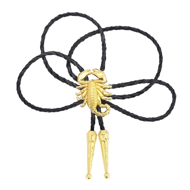 Alloy Bolo Tie Costume Cowboy with Scorpion Rodeo Necklace Necktie for
