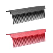 Milaget 2 Pieces Hair Straightener Comb Flat Iron , Black and Pink, 9.3cmx3.2cmx3.4cm
