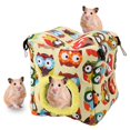 thumbnail image 3 of Warm Plush Bird Hanging Cave Parrot Nest Hammock Hanging Winter Birds Cage (L Owl), 3 of 4