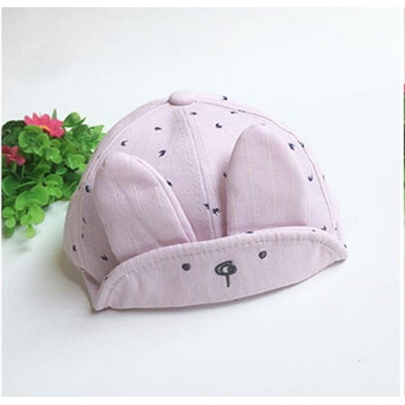 

JDEFEG Birth Announcement Bunny Visor Baby Cap Hat Cotton Rabbit Peaked Baseball Casquette Kids Baby Care Top Knots for Baby Girls Polyester Beige Blue Pink