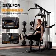 Syedee Multifunctional Home Gym System, Home Gym Station with 105LBS Weight Stack, All in One Workout Machine for Full Body Strength Training
