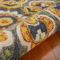 thumbnail image 5 of 6â€™ Round Gray and Gold Floret Area Rug, 5 of 8
