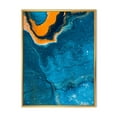 thumbnail image 1 of Designart Composition Abstraite En Marbre En Bleu Et Orange III ART MURAL À CADRE FLOTTÉ, 1 of 4
