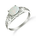 thumbnail image 1 of Galaxy Gold Size 7.0  14K Solid White Gold Filigree Ring With Natural Opal GRADE AAA, 1 of 6