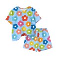 thumbnail image 4 of Cethrio Girls Summer Outfit Sets 2 Piece, Short Sleeve Crew Neck Casual Kids' Clothing Sets Blue Size 9-10 T, 4 of 5