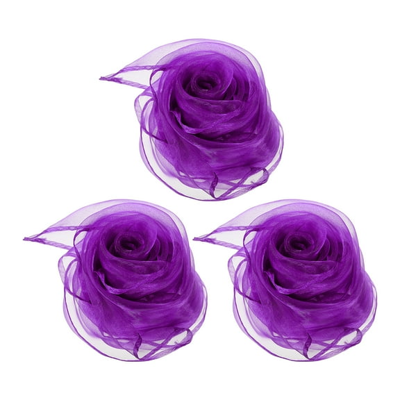 Uxcell 3 Pcs Dance Scarves 28" x 28" Juggling Scarves for Play Magic Music, Purple