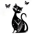 thumbnail image 2 of TIMIFIS Sticker Cute Mirror Black Wall Clock Modern Design Home Decor Watch Wall Sticker Alarm Clocks, 2 of 4