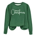 thumbnail image 2 of VgaVtl Merry Sweatshirts for Women Green Fall Sweatshirts for Women Pullover Comfy Holiday Crew Neck Long Sleeve Sweatshirt, 2 of 4