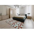 thumbnail image 5 of Ahgly Company Machine Washable Indoor Square Transitional Blue Lagoon Blue Area Rugs, 5' Square, 5 of 7
