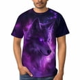 thumbnail image 4 of LAOLIUSN Men'S Wolf Graphic T-Shirt Novelty Animal Print Short Sleeve Top, S-4XL, 4 of 7