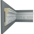 thumbnail image 5 of Ekena Millwork 4"H x 1 1/8"P x 94 1/2"L, (6 3/8" Repeat), Dylan Spring Chair Rail (2-Pack), 5 of 6