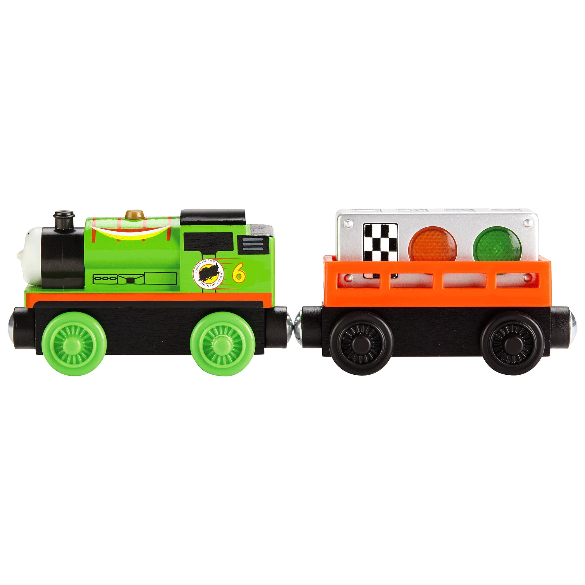 Fisher-Price Thomas the Train Wooden Railway Ready, Set, Race Percy