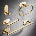 thumbnail image 1 of Gold 4 Piece Bathroom Accessories Set Towel Rack, 1 of 5