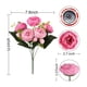 thumbnail image 5 of Flores artificiales ecológicas Naiovety 2 piezas rosa roja+ rosa, 5 of 6