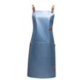 thumbnail image 2 of Delantal de trabajo resistente al agua, delantales de trabajo ajustables, resistente al aceite, babero de camarero duradero personalizado para restaur Azul Gloria Delantal de trabajo impermeable, 2 of 9