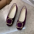 thumbnail image 4 of Viluyesy Womens Ballet Flats, Slip-On Round Toe Wide Width Comfortable Dressy Work Office Shoes Purple US7.5, 4 of 6