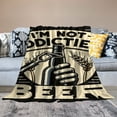 thumbnail image 2 of COMIO I'm Not Addicted to Beer Soft Throw Blanket, Beer Drinking Luxury Blanket (Blanket - Black), 2 of 6