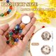 thumbnail image 2 of Uxcell cuentas de cristal redondas de 8 mm, 100 piezas de cuentas de bola facetadas de vidrio para hacer joyas, champán, 2 of 6