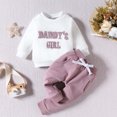 thumbnail image 2 of Odeerbi Toddler Boys Girls Sweatsuits Spring Fall Cotton Outfits Set Long Sleeve Sweatshirt Sweatpants Two-piece Set Baby Clothes Sports Tracksuit Purple, 2 of 7