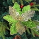 thumbnail image 1 of Decoración navideña con lentejuelas y flores | Arreglo floral de nailon artesanal con encaje, cascabeles y bordes dorados | Elegante adorno para árbol de Navidad para decoración navideña, 1 of 6