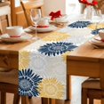 thumbnail image 5 of Yellow Grey Sunflowers Table Runner 72 Inches, Boho Vintage Floral Rustic Blossom Bed Runner Dresser Scarves Tabletop for Indoor Outdoor Parties/Ceremony/Banquet, 18" x 72", 5 of 9