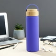 thumbnail image 4 of JoyJolt Glass Clear Water Bottle with Silicone Sleeve & Carry Strap 20 oz - Purple, 4 of 5