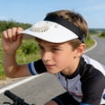 thumbnail image 5 of Roiihwy Hat with Fan, Visor Fan Hat USB Rechargeable Long-Lasting Battery Life, Sun Hat Summer Hat for Outdoor Fishing, Hiking Gardening, White, 5 of 6