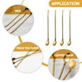 thumbnail image 4 of MasteelfCA 4Pcs Stainless Steel Spoon Straw Reusable Drinking Spoon Ice Cream Spoons, 4 of 8