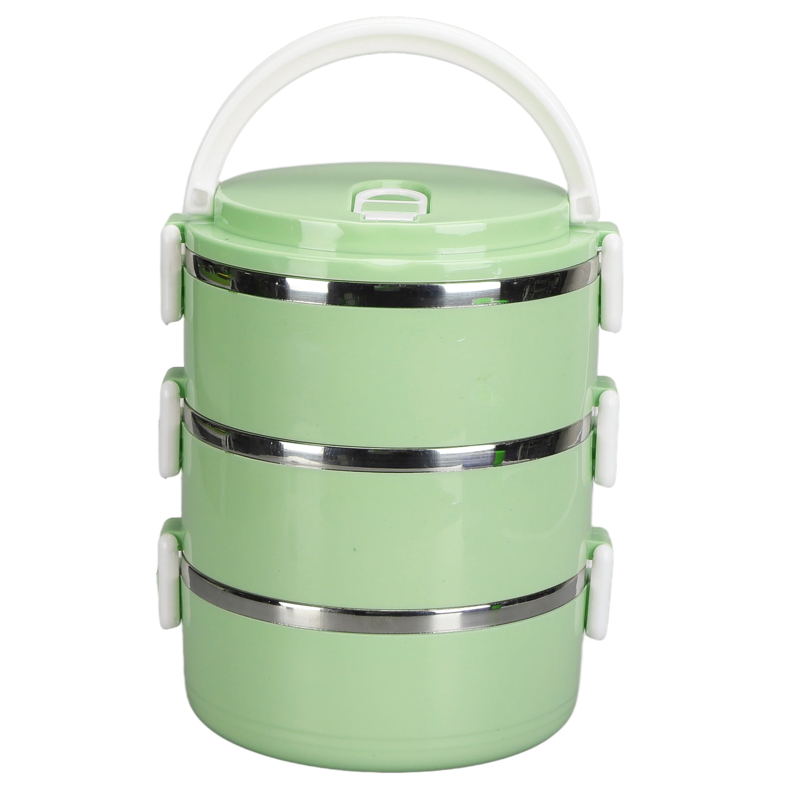 Stainless Steel Bento Box ,Adult Lunch Box Set, Portable Insulated Lunch Containers StackableLeakproof Food Container for Adults Office Outdoor[Three Layers Nordic Green]