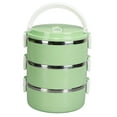 thumbnail image 3 of Cylinder Lunch Container, Vent Silicone Sealing Ring Bento Box Stainless Steel  for Outdoor for School Single Layer,Three Layers,Four Layers, 3 of 7