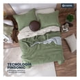 thumbnail image 4 of Edredón Ligero Reversible Pinsonic Velvet Esquimal Colcha Doble Vista (Individual, Verde), 4 of 8