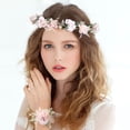 thumbnail image 3 of Corona de flores, diadema con corona de flores, diademas de flores, tocados, bandas para el cabello, guirnalda floral, para mujeres y niñas, para festivales, fiestas, bodas, playa, 3 of 4