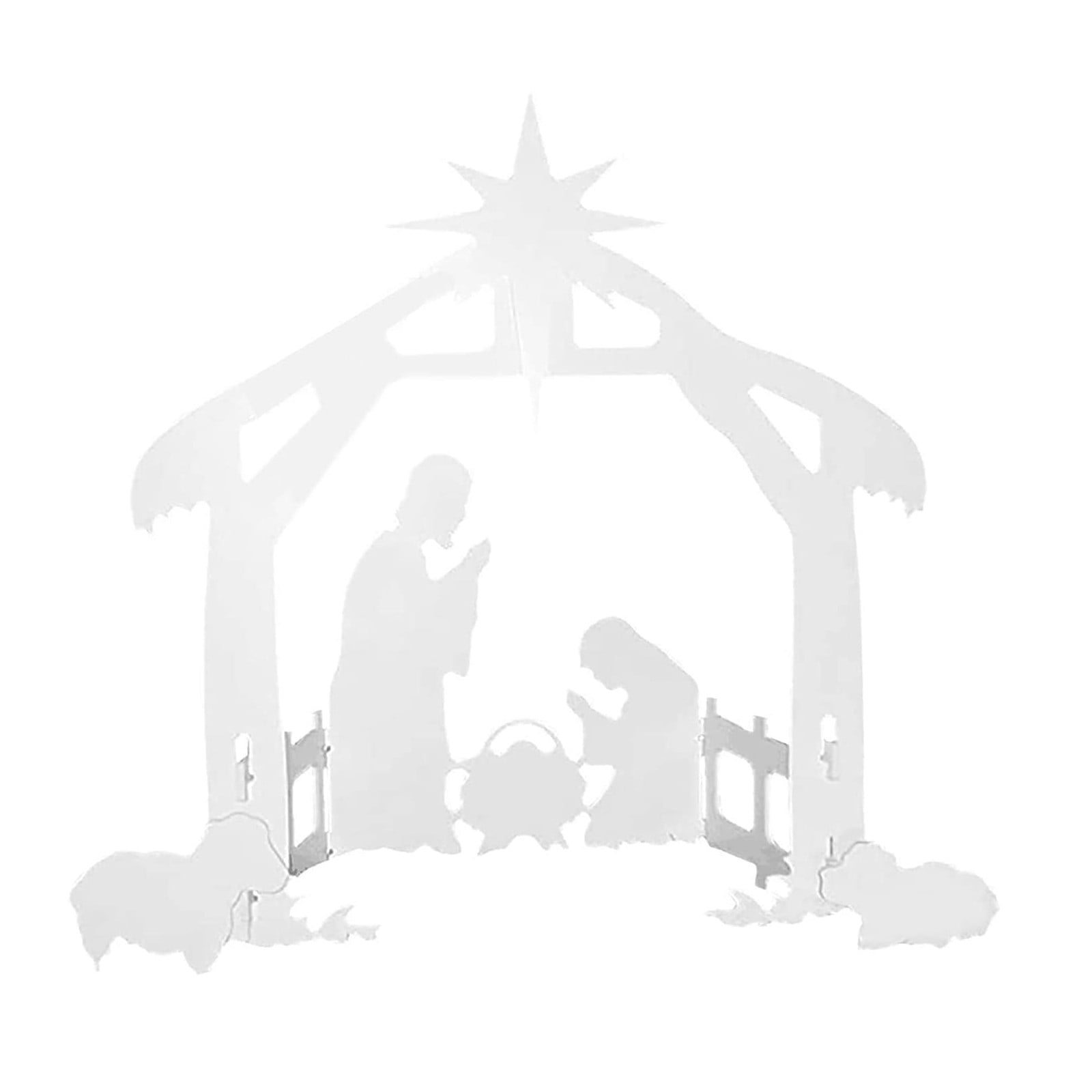 TUTUnaumb 2022 Winter Holy Night Outdoor Christmas Nativity Set