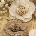 thumbnail image 5 of 4PCS Artificial Flower Decoration Linen Ornament Fake Flower Adornment for Wedding Party Costume (Light Brown), 5 of 6