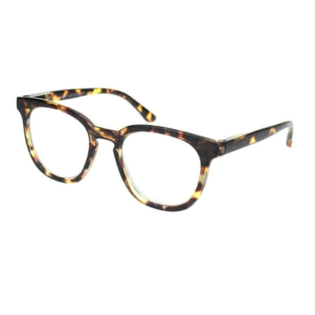 Retro Hipster Plastic Horned Rim Mod Fashion Reading Glasses Tortoise +3.25