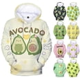 thumbnail image 2 of Avocat Sweat à Capuche Imprimé 3D pour Femmes et Hommes, Sweat à Capuche Décontracté à Manches Longues pour Extérieur, 2 of 5