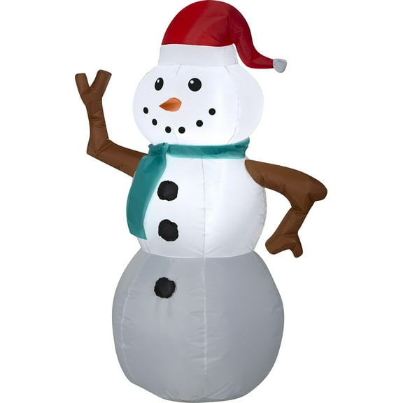 Gemmy Snowman Airblown Yard Inflatable, with Hat including Scarf 42.13"