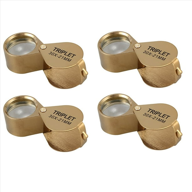 4X Portátil 30X Poder 21mm Lupa de Joyeros Plegable Ojo de Lupa Almacenar de Joyería Lupa