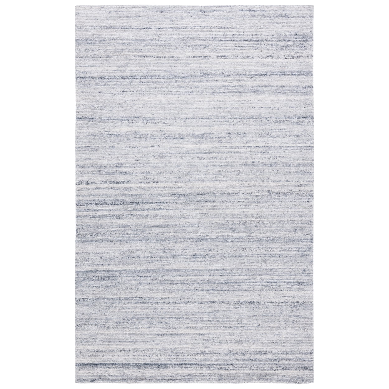SAFAVIEH Mirage Lecia Striped Polyester Area Rug, Blue/Ivory, 4' x 6'