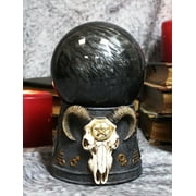 Pentagram Sigil Sabbatic Goat Baphomet Skull Black Sandstorm Gazing Ball