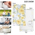 thumbnail image 3 of Dreamtimes Yellow and Blue Rose Flowers Cotton Towels Set 2 Pcs Absorbent Hand Towel Face Towels Kitchen Towels Bath Towels for Bathroom Laundry Room Kitchen 16 x 28 Inches, 3 of 7