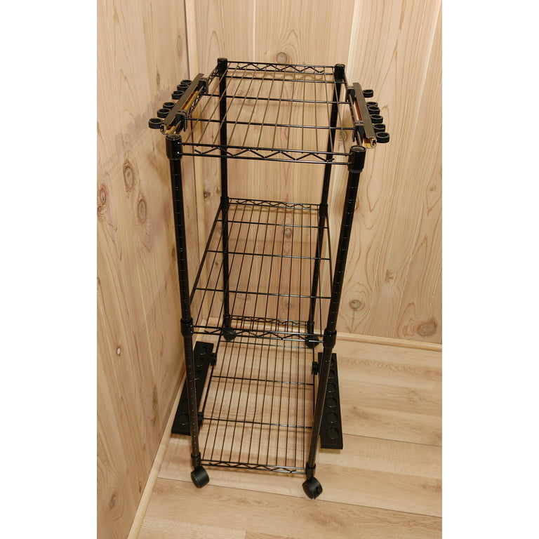 Old Cedar Outfitters Tackle Trolley with Adjustable Shelves and