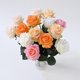 thumbnail image 4 of Ramo de rosas artificiales realistas de seda sintética de tacto real, tallo largo, con hojas, para el hogar, boda, fiesta, centro de mesa., 4 of 8