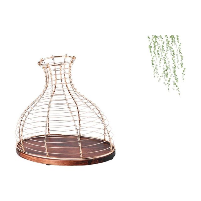 Elegante Jarrón De Corcho Multiusos Para Coleccionistas Y Mural De Arte De Pared Con Hojas Verdes Para Decoración Moderna De Cocinas Y Dormitorios. Regalo Práctico Y único.
