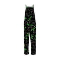 thumbnail image 4 of QATAINLAV Womens Jumpsuits with Pockets Fashion Print One Piece Pants Casual Sleeveless Strap Overalls Loose Fit Wide Leg Romper, Green, XXL, 4 of 6
