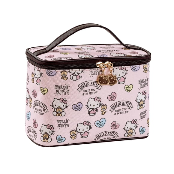 Bolsa de cosméticos AmbeAlla, grande, rosa, con portaescobillas para mujer