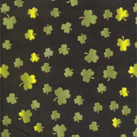 - Shason Textile (3 yd Cut) Green Clover, 100 Percent Cotton Fabric For St. Patrick's Day