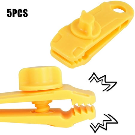

5/10 Pcs Heavy Duty Camping Tarp Clips Tent Awning Clamps with Thumb Screw Portable Tool Yellow 5PCS